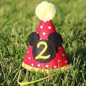 Mickey party hat, Second Birthday Outfit Boy